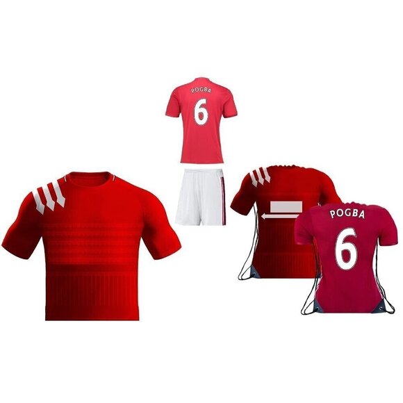 Ibrahimovich/Pogba/Rooney Soccer Jersey T-Shirt Shorts Short Sleeve Set Medium - Picture 1 of 1